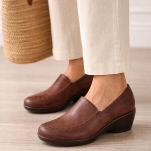 Ariat‎ Advanced Stability Comfort Brown Leather Clogs 9.5B ATS Mule